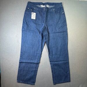 Mainstreet Blues Straight Leg Denim Jeans High Rise Vintage Style 14W Blue NEW